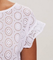Finest Embroidery Dress - Bright White