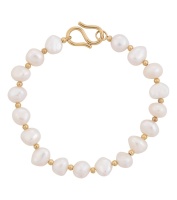 Iris Pearl Bracelet - White/Gold