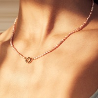 Collier Pearl Necklace - Pink Gold