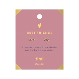 Best Friends Infinity Earrings - Gold