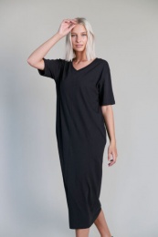 Milano Long Dress Organic - Black