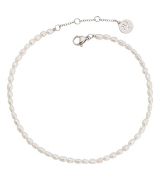 Collier Pearl Anklet - White Steel