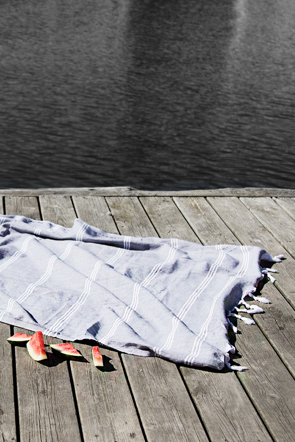 Hamamhandduk Grå 95 x 175 cm