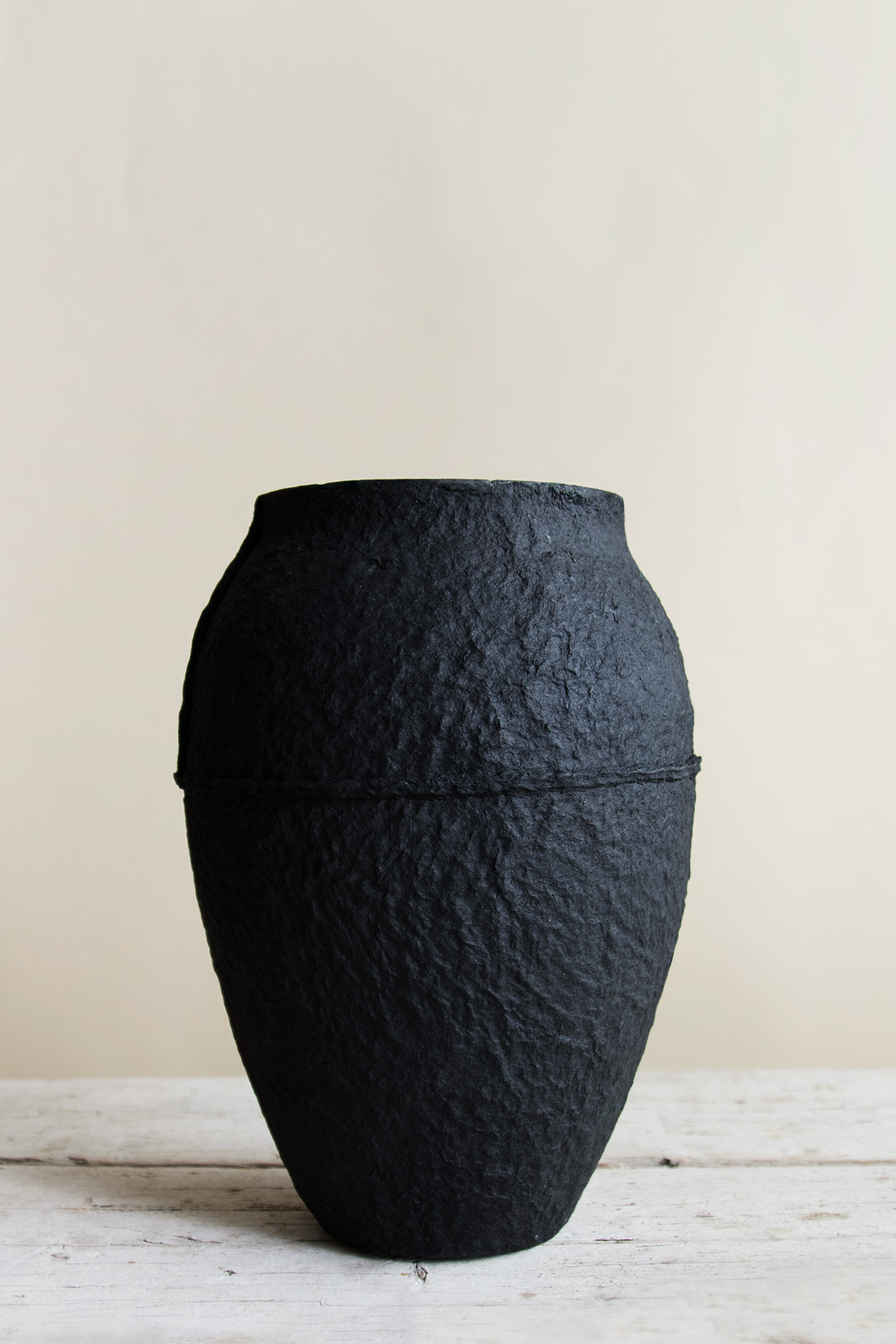 Papier Vas Svart H 26,5 cm