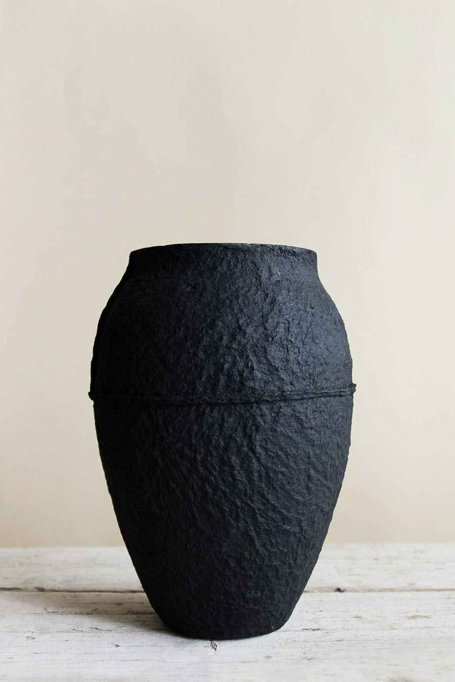 Paperpulp Vas Svart H 26,5 cm
