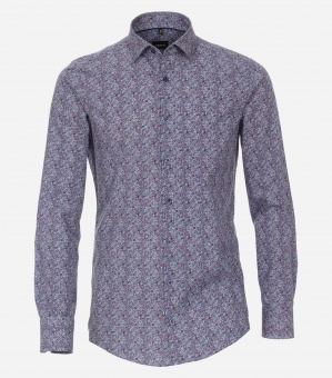 Modern Fit Blue/Red Paisley