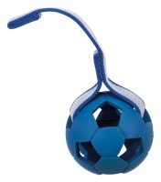 Sporting boll, på band, naturgummi, ø 7 cm/22 cm blå/gul