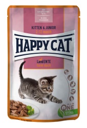 HappyCat våt/sås, Kitten/Jun. anka, 85 g