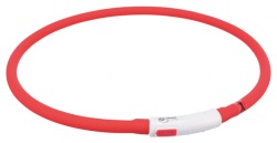 Flash light ring USB, silikon, XS-XL: 70 cm/ø 10 mm, röd