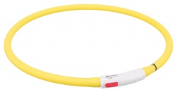 Flash light ring USB, silikon, XS-XL: 70 cm/ø 10 mm, gul