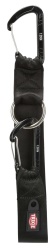 Fästanordning universal t bilsele, 12kN karbin, 30 cm/38 mm, svart