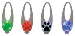 Flasher för hund, ø 2.4 cm/8 cm, vit m. motiv
