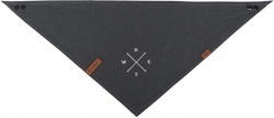 BE NORDIC scarf, mörkgrå med rosmotiv