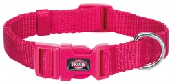 Premium halsband, S: 25-40 cm/15 mm,fuchsia