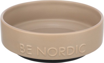 BE NORDIC skål, keramik/gummi taupe