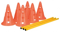 Dog Activity Hinderset 3 hinder, ø23×30cm, 78cm, orange & gul