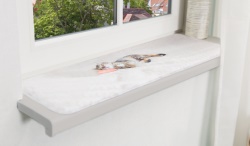 Nani fönsterdyna, nonslip, 90 × 28 cm, grå