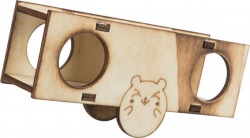 Gungbräda, hamster/mus, trä/flamberad, 5 × 7.5 × 17 cm