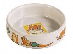 Matskål keramik motiv hamster/morot 8,5 cm 100 ml