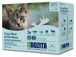 Bozita katt Kött&Fisk i sås Multibox 12x85 g / 1.02kg