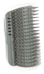Massageborste för hörnmontering, katt, 8 × 13 cm, grå