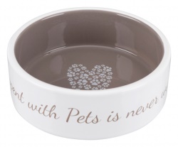 Pet's Home keramikskål, 0.3 l/ø 12 cm, cream/taupe