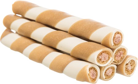 Chewing roll with chicken filling, bulk, 10 cm, 17 g