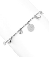 Liz charm bracelet, Pearl silver