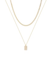 Terry double chain necklace