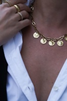 Rivoli chunky chain necklace