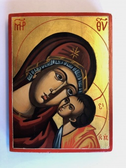 Ömhetens Gudsmoder, närbild (12x16), äkta ikon