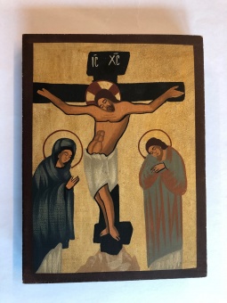 Korsfästelsen (12x16), äkta ikon