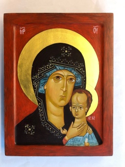 Maria & Jesusbarnet (20x26), äkta ikon