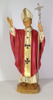 Hl. Johannes Paulus II, röd, 18 cm
