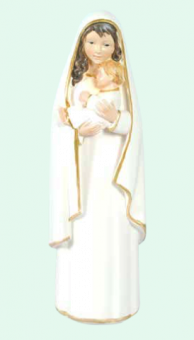 Madonna med barn, vit mantel (20 cm)