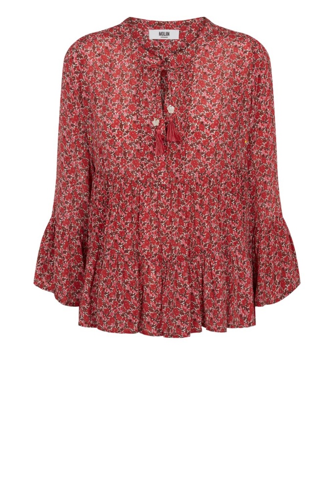 Ivy Blouse - Pomperian Red