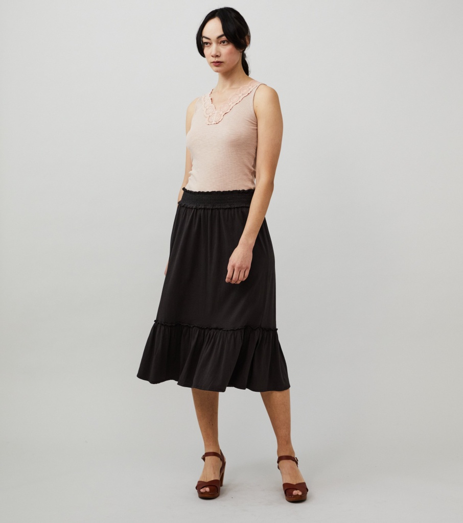 Camellia Skirt - Almost Black