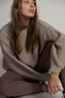 Brett Knitted Sweater Organic - Brown