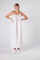 Toulon Muslin Long Dress - White