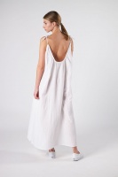 Toulon Muslin Long Dress - White
