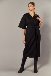 Stanley Kimono Dress Organic - Black