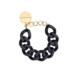 Flat Chain Bracelet - Matt Black