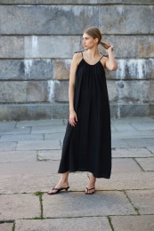 Toulon Muslin Long Dress - Black