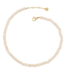 Summer Beads Anklet - White/Gold