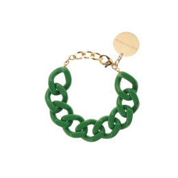 Flat Chain Bracelet - Green