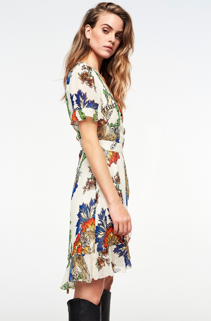 Alix the label cheap snake chiffon dress