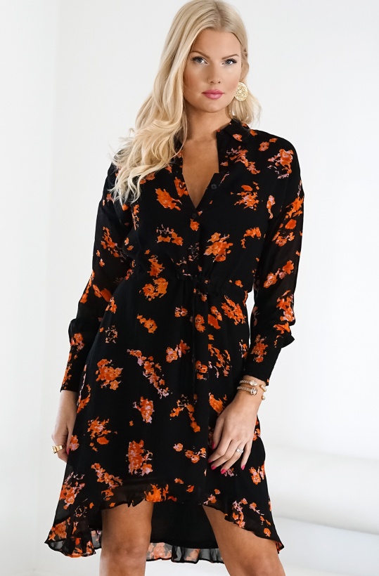 alix the label snake chiffon dress