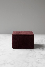 Suede Box Liten Aubergine