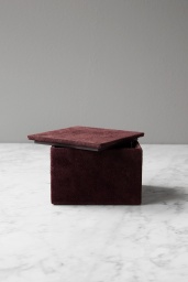 Suede Box Liten Aubergine