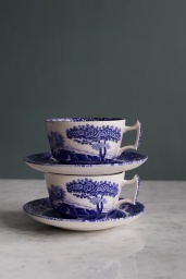 Blue Italian Breakfast Cup